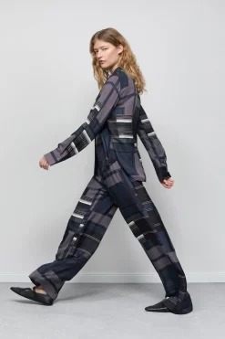 Closed Wide Pants - Style Name Winona Smokey blue Clearance