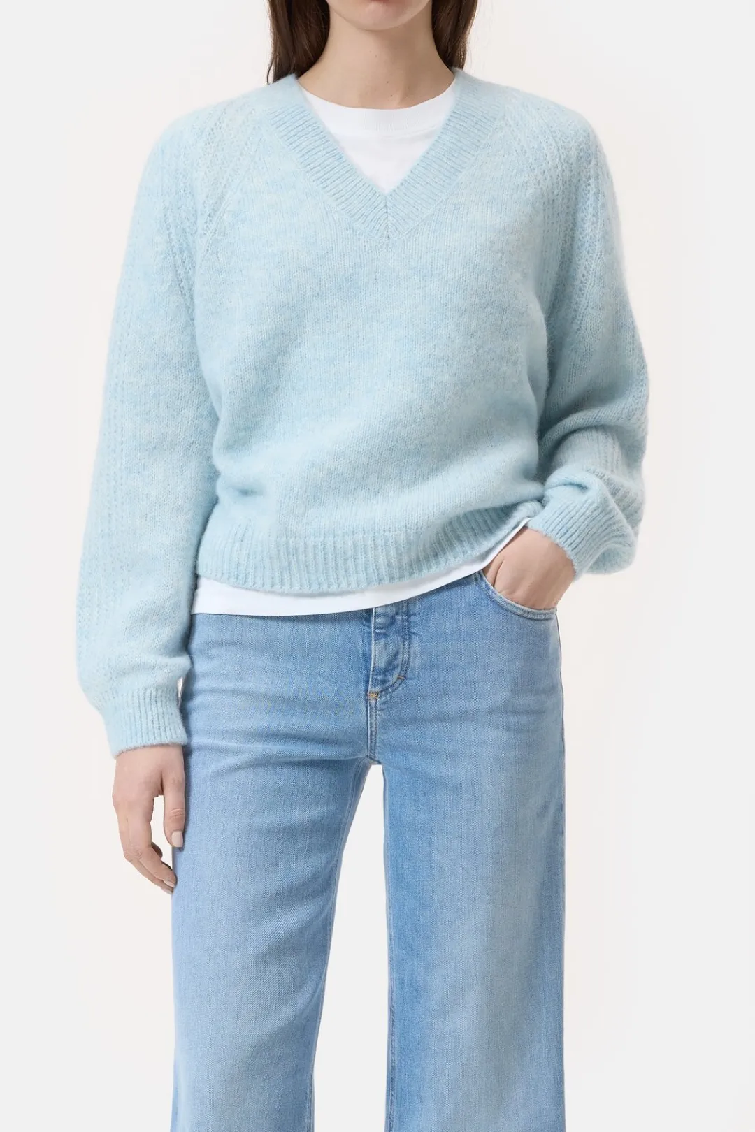 Closed Wool and alpaca mix jumper Light sky blue New