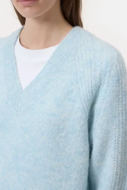Closed Wool and alpaca mix jumper Light sky blue New