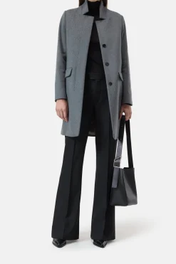 Closed Wool and cashmere blend coat Dark grey melange Outlet