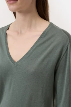 Closed Wool and silk blend jumper Faded green Outlet