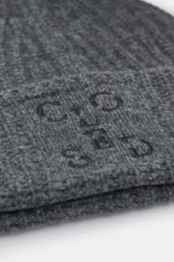 Closed Wool beanie Dark grey melange Clearance