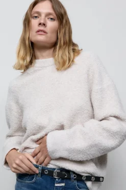 Closed Wool blend bouclé jumper Pearl beige Sale