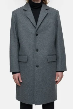Closed Wool blend coat Dark grey melange Outlet