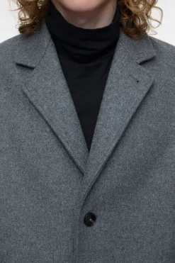 Closed Wool blend coat Dark grey melange Outlet