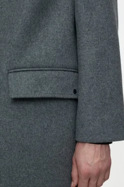 Closed Wool blend coat Dark grey melange Outlet