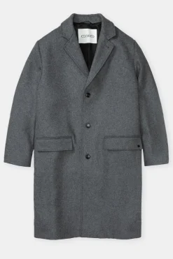 Closed Wool blend coat Dark grey melange Outlet