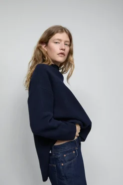Closed Wool blend double-face jumper Dark night Discount