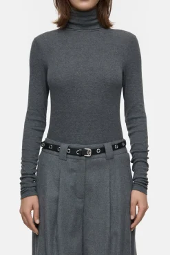 Closed Wool blend turtleneck Dark grey melange Discount