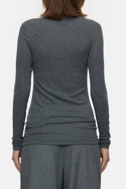 Closed Wool blend turtleneck Dark grey melange Discount