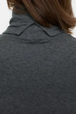 Closed Wool blend turtleneck Dark grey melange Discount