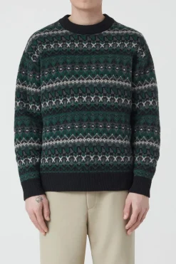 Closed Wool Jumper fern green Online