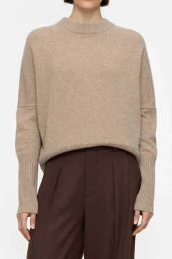 Closed Wool round neck jumper Dark chino beige New