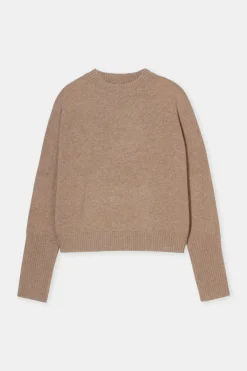 Closed Wool round neck jumper Dark chino beige New