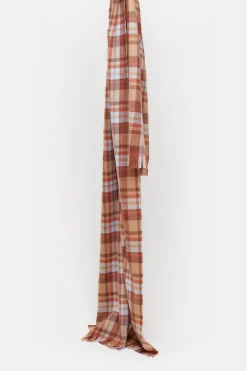 Closed Wool scarf Ferro brown Online