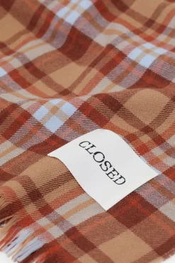Closed Wool scarf Ferro brown Online
