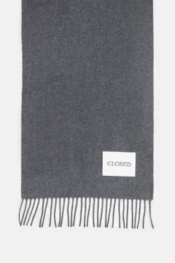 Closed Wool scarf Dark grey melange New