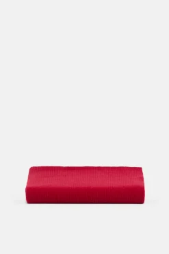 Closed Wool scarf Chili pepper red