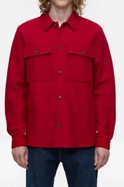 Closed Wool shirt Chili pepper red Hot