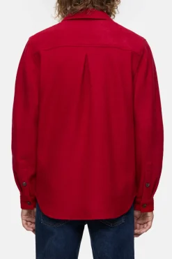 Closed Wool shirt Chili pepper red Hot