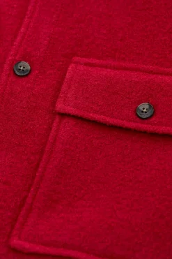Closed Wool shirt Chili pepper red Hot
