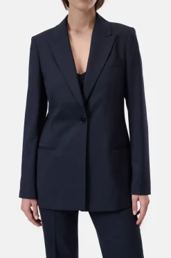 Closed Wool stretch blazer Dark night Sale
