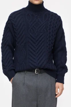 Closed Wool turtleneck jumper Dark night Clearance