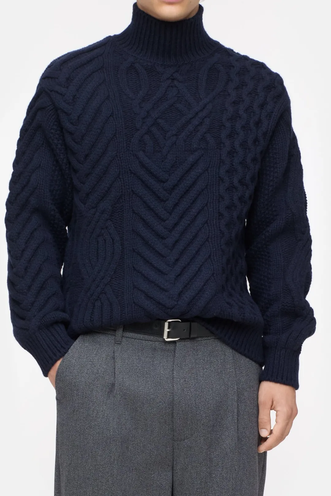 Closed Wool turtleneck jumper Dark night Clearance