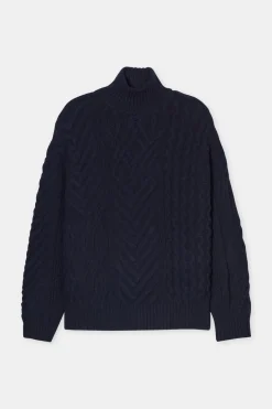 Closed Wool turtleneck jumper Dark night Clearance