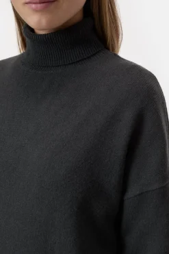 Closed Wool turtleneck jumper Irish coffee