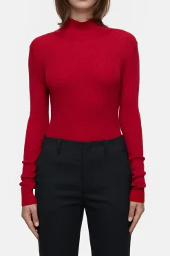 Closed Wool-cashmere longsleeve Chili pepper red Clearance