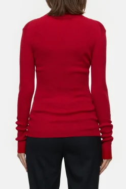 Closed Wool-cashmere longsleeve Chili pepper red Clearance