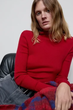 Closed Wool-cashmere longsleeve Chili pepper red Clearance