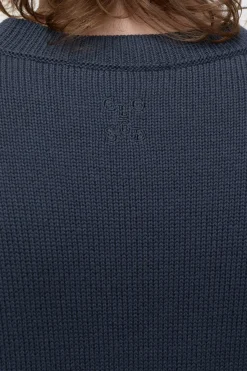Closed Wool-cotton-mix jumper Smokey blue Online
