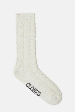 Closed Wool-silk mix socks Ivory New