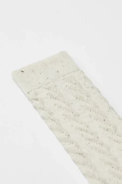 Closed Wool-silk mix socks Ivory New