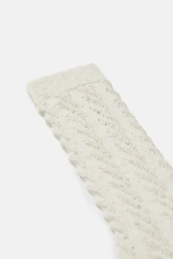 Closed Wool-silk mix socks Ivory New