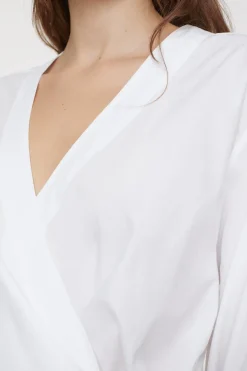 Closed Wrap Blouse White New