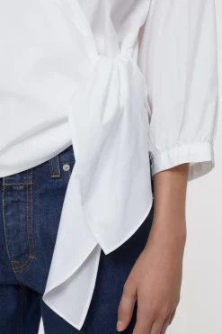 Closed Wrap Blouse White New