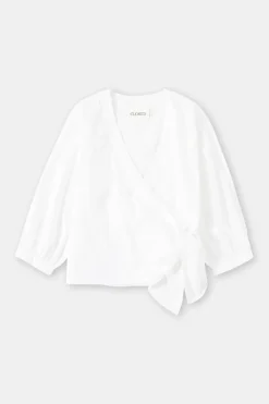 Closed Wrap Blouse White New