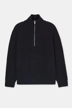Closed Zip Jumper Black Hot