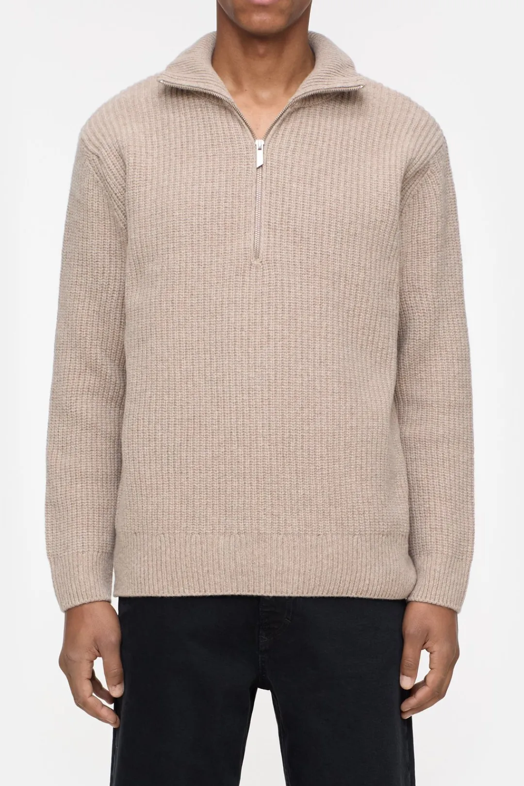 Closed Zip Jumper Cashew cream Outlet