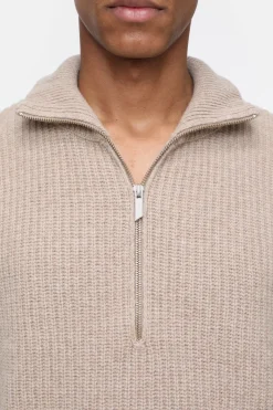 Closed Zip Jumper Cashew cream Outlet