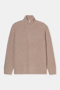 Closed Zip Jumper Cashew cream Outlet